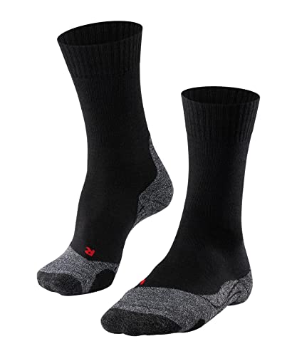 FALKE Damen Wandersocken TK2 Explore W SO Wolle Funktionsmaterial antiblasen dick 1 Paar, Schwarz (Black-Mix 3010), 43-44 von FALKE