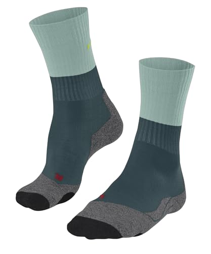 FALKE Damen Wandersocken TK2 Explore W SO Wolle Funktionsmaterial antiblasen dick 1 Paar, Grün (Amazonia 7676), 39-40 von FALKE