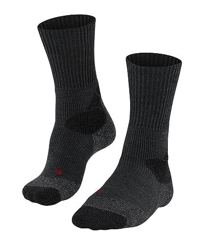 FALKE Damen Wandersocken TKX Expedition W SO Funktionsmaterial Wolle antiblasen dick 1 Paar, Grau (Asphalt Melange 3180) - neu, 37-38 von FALKE