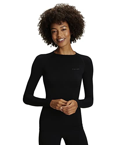 FALKE Damen Funktionsshirt Warm, Funktionsgarn, 1 Stück, Schwarz (Black 3000), L von FALKE