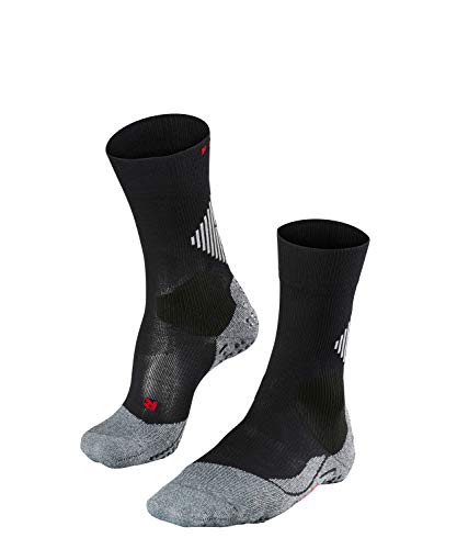 FALKE Unisex 4 GRIP Laufsocken Funktionsgarn Schwarz Weiß mit mittelstarker Polsterung Stabilisierend Verletzungsvorbeugend bester Halt mit Noppen aus Silikon 1 Paar von FALKE