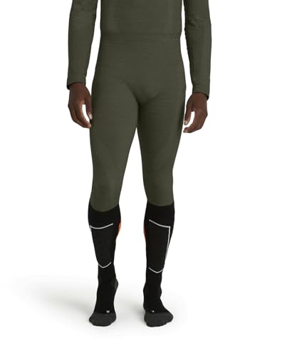 FALKE Herren Baselayer-Hose Wool-Tech Long M TI Wolle Funktionsmaterial schnelltrocknend 1 Stück, Grün (Olive 7830), S von FALKE