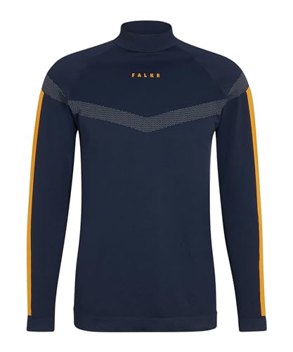 FALKE Herren Baselayer-Shirt Maximum Warm Trend Funktionsmaterial Schnelltrocknend Thermo 1 Stück, Blau (Space Blue 6116), S von FALKE