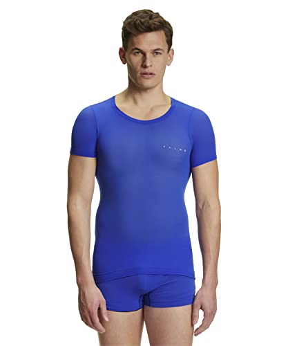 FALKE Herren Baselayer-Shirt Ultralight Cool Round Neck M S/S SH Funktionsmaterial Schnelltrocknend 1 Stück, Blau (Yve 6714), L von FALKE