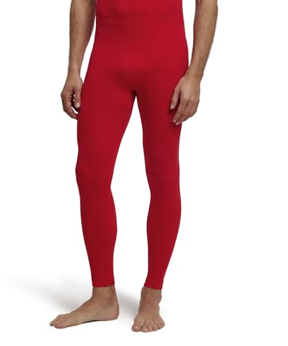 FALKE Herren Warm Long M Ti Funktionsmaterial Schnelltrocknend 1 Stück Baselayer-Hose, Rot (Scarlet 8070), XL EU von FALKE