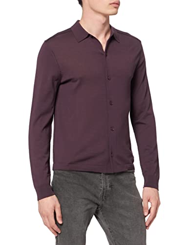 FALKE Herren Knit Shirt, Burgundy, S von FALKE