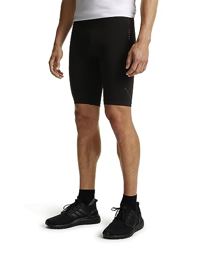 FALKE Herren Kompressionshose Compression Short M TI Funktionsmaterial mit Kompression 1 Stück, Schwarz (Black 3000), S von FALKE