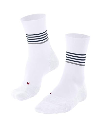 FALKE Herren Laufsocken RU4 Endurance M So Baumwolle Funktionsmaterial antiblasen 1 Paar, Weiß White 2004 Stripe, 46-48 von FALKE