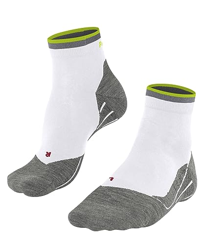 FALKE Herren Laufsocken RU4 Endurance Short Reflect M SSO Baumwolle Antiblasen 1 Paar, Weiß (White 2007), 42-43 von FALKE