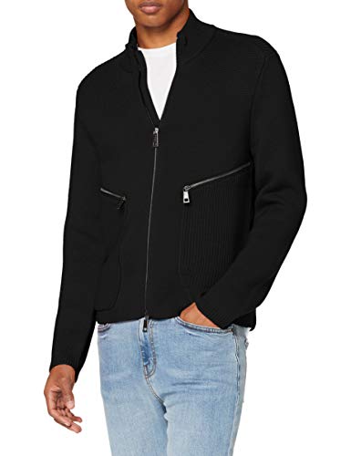 FALKE Herren Reißverschlussjacke-60099 Reißverschlussjacke, Black, L von FALKE