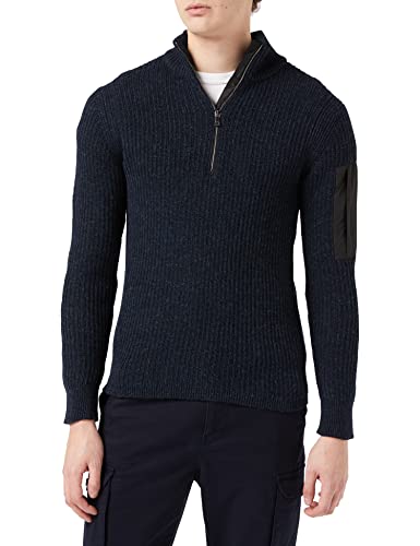 FALKE Herren RibTroyer Zip Longsleeve, Dark Navy, L von FALKE