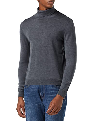 Falke Herren Roll Neck Pullover, Dark Grey, S von FALKE