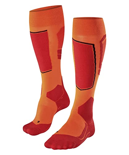 FALKE Herren Skisocken SK4 Advanced M KH Wolle warm dünn 1 Paar, Orange (Flash Orange 8034), 42-43 von FALKE