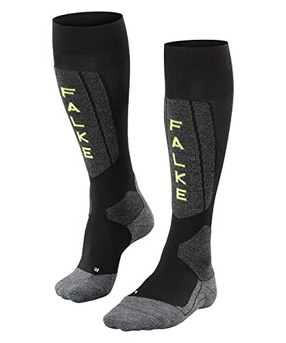 FALKE Herren Skisocken SK5 Expert M Kh Wolle Funktionsmaterial warm dünn 1 Paar, Schwarz Black-Lightning 3171, 46-48 FALKE Herren Skisocken SK5 Expert M Kh Wolle Funktionsmaterial warm dünn 1 Paar, Schwarz Black-Lightning 3171, 46-48 von FALKE