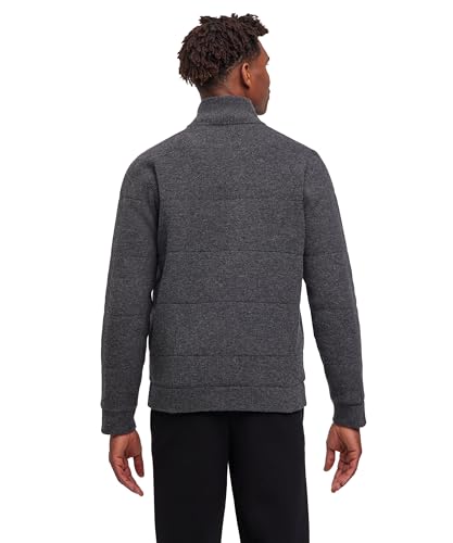 FALKE Herren Strickjacke Basic Hybrid M JA Wolle weich hautfreundlich 1 Stück, Grau (Dark Grey 3970), L von FALKE