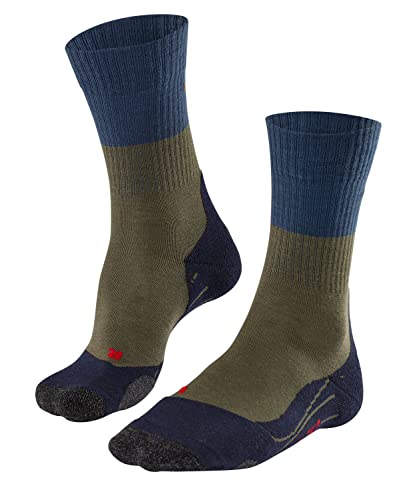 FALKE Herren Wandersocken TK2 Explore M SO Wolle antiblasen dick 1 Paar, Grün (Thymian 7821), 39-41 von FALKE