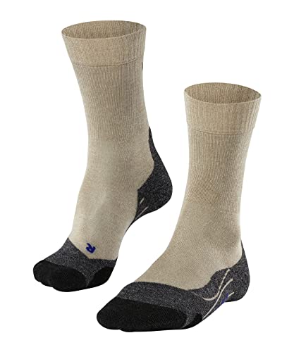 FALKE Herren Wandersocken TK2 Explore Cool M SO Lyocell Funktionsmaterial antiblasen dick 1 Paar, Beige (Nature Melange 4100), 42-43 von FALKE