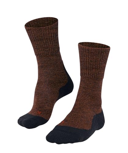 FALKE Herren Wandersocken TK1 Adventure Wool M SO Wolle Funktionsmaterial antiblasen dick 1 Paar, Orange (Tangerine 8094), 46-48 von FALKE