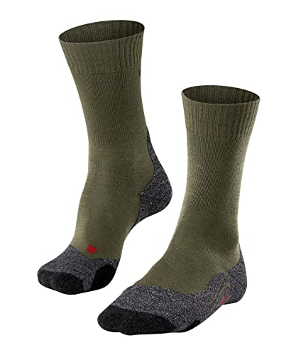 FALKE Herren Wandersocken TK2 Explore M SO Wolle antiblasen dick 1 Paar, Grün (Olive 7830), 42-43 von FALKE