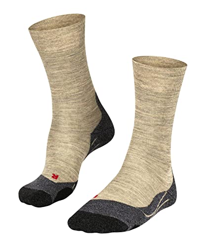 FALKE Herren Wandersocken TK2 Explore Melange M SO Wolle antiblasen dick 1 Paar, Grün (Khaki 7093), 39-41 von FALKE