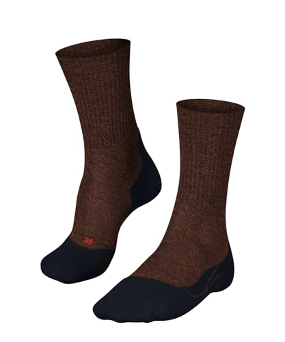 FALKE Herren Wandersocken TK2 Explore Wool M SO Wolle Funktionsmaterial antiblasen dick 1 Paar, Orange (Samba Orange 8182), 46-48 von FALKE