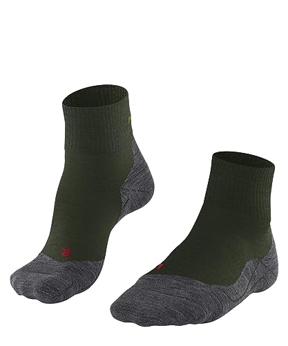 FALKE Herren Wandersocken TK5 Wander Short M SSO Wolle antiblasen dünn 1 Paar, Grün (Vertigo 7962), 42-43 von FALKE