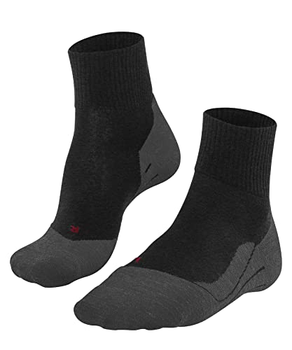 FALKE Herren Wandersocken TK5 Wander Wool Short M SSO Wolle antiblasen dünn 1 Paar, Grau (Asphalt Melange 3180), 42-43 von FALKE