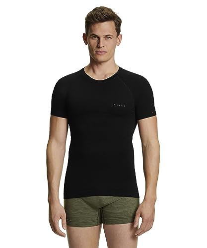 FALKE Herren Baselayer-Shirt Wool-Tech Light Round Neck M S/s Ts Wolle Funktionsmaterial schnelltrocknend 1 Stück, Schwarz Black 3000, S FALKE Herren Baselayer-Shirt Wool-Tech Light Round Neck M S/s Ts Wolle Funktionsmaterial schnelltrocknend 1 Stück, Schwarz Black 3000, S von FALKE