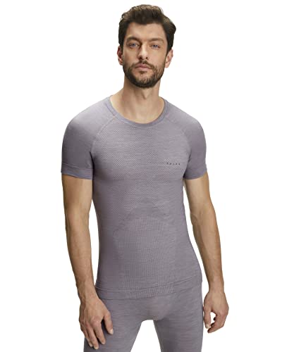 FALKE Herren Baselayer-Shirt Wool-Tech Light Round Neck M S/s Ts Wolle Funktionsmaterial schnelltrocknend 1 Stück, Grau Grey-Heather 3757, M FALKE Herren Baselayer-Shirt Wool-Tech Light Round Neck M S/s Ts Wolle Funktionsmaterial schnelltrocknend 1 Stück, Grau Grey-Heather 3757, M von FALKE
