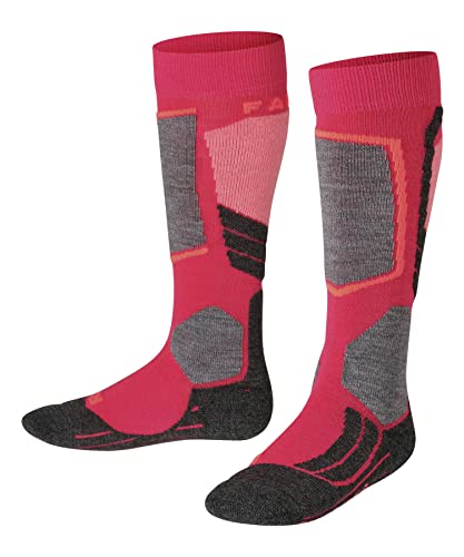 FALKE Unisex Kinder Skisocken SK2 Intermediate K Kh Wolle Funktionsmaterial warm dick 1 Paar, Rot Rose 8564, 31-34 FALKE Unisex Kinder Skisocken SK2 Intermediate K Kh Wolle Funktionsmaterial warm dick 1 Paar, Rot Rose 8564, 31-34 von FALKE