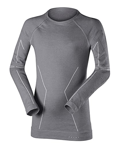 FALKE Unisex Kinder Baselayer-Shirt Wool-Tech K L/s Sh Wolle Funktionsmaterial schnelltrocknend 1 Stück, Grau Grey-Heather 3757, 146-152 FALKE Unisex Kinder Baselayer-Shirt Wool-Tech K L/s Sh Wolle Funktionsmaterial schnelltrocknend 1 Stück, Grau Grey-Heather 3757, 146-152 von FALKE