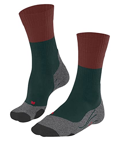 FALKE Herren Wandersocken TK2 Explore M SO Wolle antiblasen dick 1 Paar, Grün (Holly 7385), 39-41 von FALKE