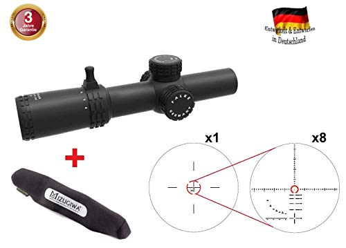 FALKE Premium Zielfernrohr 1-8x26 Pro mit SAS Absehen, beleuchtet, 34 mm Mittelrohr-Durchmesser, Red-Dot und ZF in einem FALKE Premium Zielfernrohr 1-8x26 Pro mit SAS Absehen, beleuchtet, 34 mm Mittelrohr-Durchmesser, Red-Dot und ZF in einem von FALKE