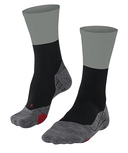 FALKE Unisex Fahrradsocken BC Gravel Funktionsmaterial Biologische Baumwolle Antiblasen gepolstert 1 Paar, Schwarz (Black 3003), 37-38 von FALKE