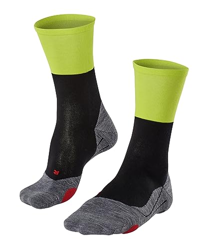 FALKE Unisex Fahrradsocken BC Gravel Funktionsmaterial Biologische Baumwolle Antiblasen gepolstert 1 Paar, Schwarz (Black 3007), 42-43 von FALKE