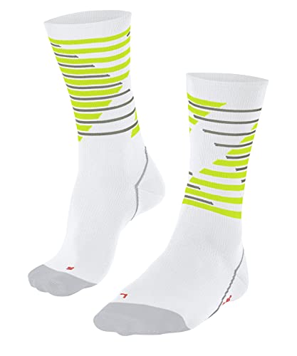 FALKE Unisex Fahrradsocken BC Impulse Stripe U SO Funktionsmaterial Antiblasen 1 Paar, Weiß (White 2007), 39-41 von FALKE