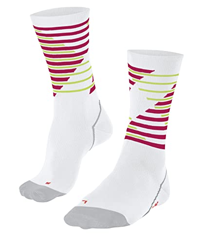 FALKE Unisex Fahrradsocken BC Impulse Stripe U SO Funktionsmaterial Antiblasen 1 Paar, Weiß (White 2008), 42-43 von FALKE