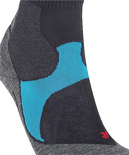 FALKE Unisex Fahrradsocken BC3 Comfort Short Funktionsmaterial Baumwolle Antiblasen gepolstert 1 Paar, Grau (Stone 3591), 39-41 von FALKE