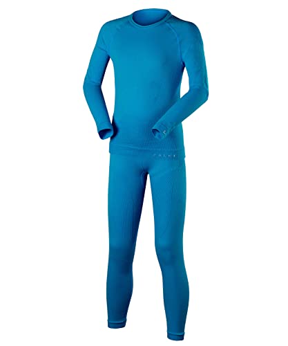 FALKE Unisex Kinder Baselayer-Set Maximum Warm K UW Funktionsmaterial schnelltrocknend 1 Stück, Blau (Osiris 6407), 122-128 von FALKE