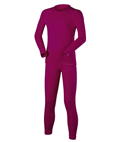 FALKE Unisex Kinder Baselayer-Set Maximum Warm K UW Funktionsmaterial schnelltrocknend 1 Stück, Pink (Berry 8284), 146-152 von FALKE