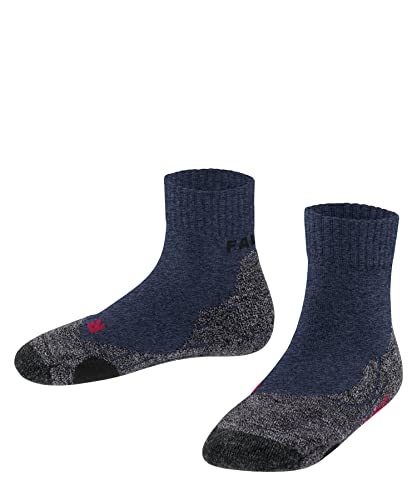 FALKE Unisex Kinder Wandersocken TK2 Short K SO Wolle Antiblasen Dick 1 Paar, Blau (Dark Blue 6680), 31-34 von FALKE