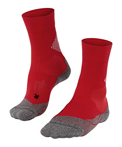 FALKE Unisex Socken 4 GRIP U SO Funktionsmaterial für maximalen Speed 1 Paar, Rot (Scarlet 8079), 44-45 von FALKE