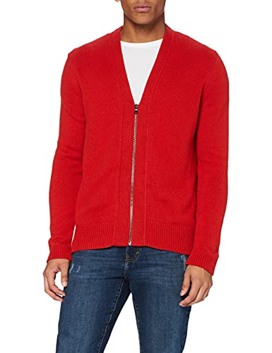 Falke Herren Zip Cardigan, red, M von FALKE