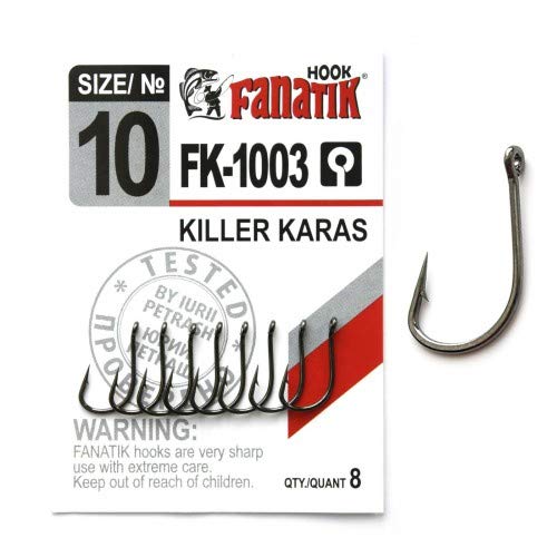 FANATIK Haken FK-1003 Angelhaken Hook KARAUSCHE-JÄGER VHI-Carbon Friedfische Karausche von FANATIK