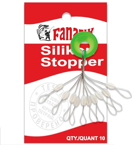 FANATIK Silikon Stopper Schnurstopper rutschfest Posenstopper aus Silikon Perlen Angeln Montagesystem von FANATIK