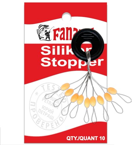 FANATIK Silikon Stopper Schnurstopper rutschfest Posenstopper aus Silikon Perlen Angeln Montagesystem von FANATIK