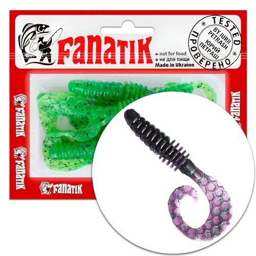 FANATIK Viper 2" 3" 4" 5-10cm Gummiköder mit Aroma Gummifisch Fanatic Jig Soft Bait Lure Kunstköder Angeln Köder Gummishad Twister Baits Lures Softbait (Einheitsgröße, 007) von FANATIK