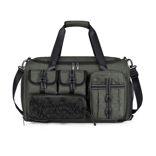 FANDARE 3 IN 1 Sporttasche Reisetasche Rucksack Herren Damen Weekender mit Schuhfach & Trocken- und Nasstrennung Handgepäck Doktortasche Fitnesstasche Trainingstasche Badetasche Reisetasche Grün von FANDARE