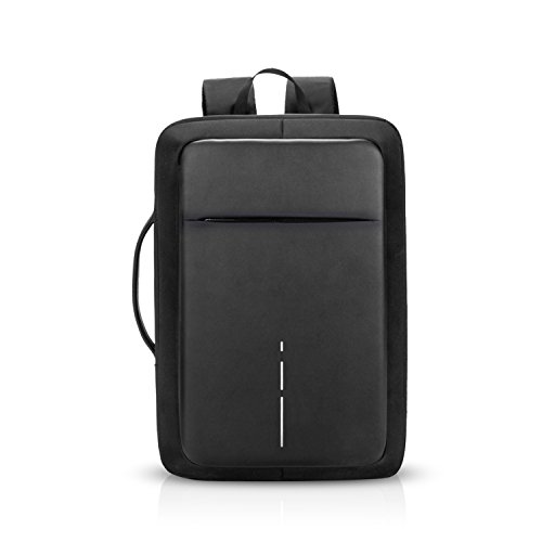 FANDARE 3-in-1-Rucksack für Herren, Business, mit USB-Ladeanschluss, Laptop, Handtasche, für Reisen, Umhängetasche, wasserdicht, Polyester, Schwarz, L, Freizeitrucksack FANDARE 3-in-1-Rucksack für Herren, Business, mit USB-Ladeanschluss, Laptop, Handtasche, für Reisen, Umhängetasche, wasserdicht, Polyester, Schwarz, L, Freizeitrucksack von FANDARE