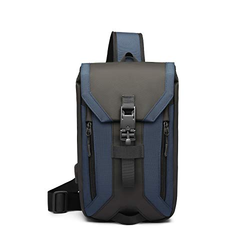 FANDARE Anti-Theft Brusttasche Sling Bag mit USB Schultertasche Herren Grosse Kapazität Crossover Bag Umhängetasche für Schule Outdoorsport Wandern Radfahren Bergsteigen Reisen Polyester Dunkelblau FANDARE Anti-Theft Brusttasche Sling Bag mit USB Schultertasche Herren Grosse Kapazität Crossover Bag Umhängetasche für Schule Outdoorsport Wandern Radfahren Bergsteigen Reisen Polyester Dunkelblau von FANDARE
